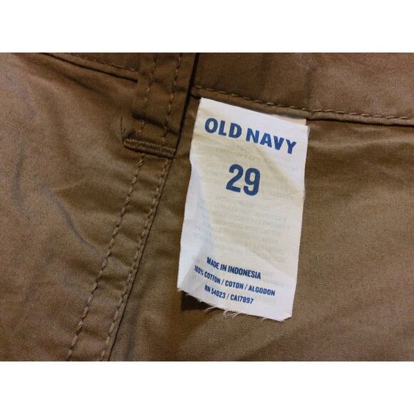Old Navy Men’s Shorts Size 29 Reversible Khaki & Blue Striped Beach Pool Outdoor - Picture 5 of 7